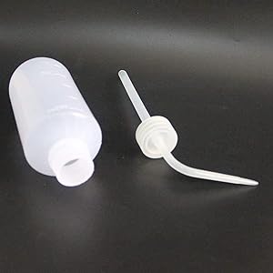 Chemische wasfles, 2 verpakkingen Plastic Safety Lab Squeeze Wasfles, LDPE met smalle mond, 1000 ml / 2 fles 7