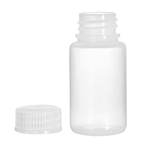 Laboratoriumkwaliteit Polypropyleen reageerfles met brede mond, 2 oz plastic lege fles met dop 2