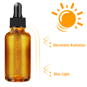 Druppelfles 2 oz, glazen oogdruppelflessen voor essenti&euml;le oli&euml;n met etiketten en trechter, 2 pakketten tinctuurflessen 1