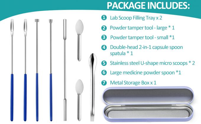 Kits voor lege pil capsules vuller, thuis en laboratorium benodigdheden - Micro lepel spatula, lab scoop vulbak, kruidenpoeder 1