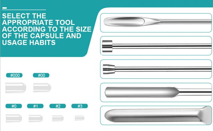 Kits voor lege pil capsules vuller, thuis en laboratorium benodigdheden - Micro lepel spatula, lab scoop vulbak, kruidenpoeder 2