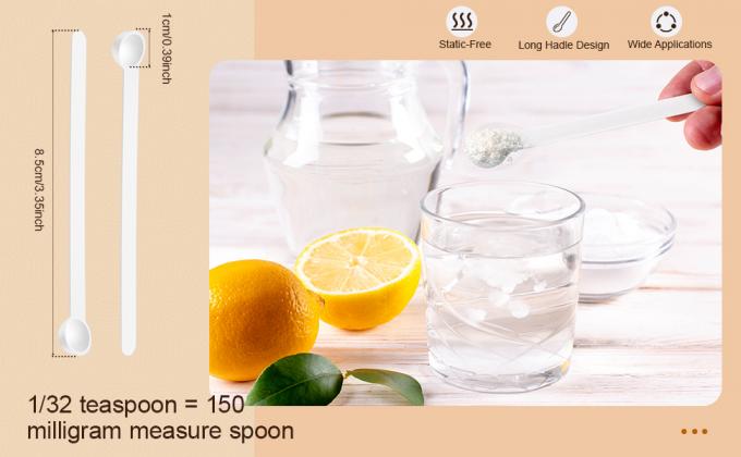 Theelepel Micro-scoops 150 milligram Mini-meting lepel Plastic scoop voor het meten van cosmetica, geneesmiddelen 0