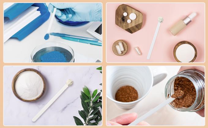 Theelepel Micro-scoops 150 milligram Mini-meting lepel Plastic scoop voor het meten van cosmetica, geneesmiddelen 4