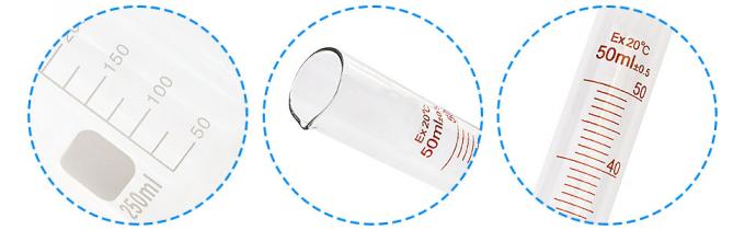 Glass Graduated Cylinder Set 10ml 25ml 50ml 100ml, dik glasbeker set 50ml 100ml 250ml met 2 druppers 2