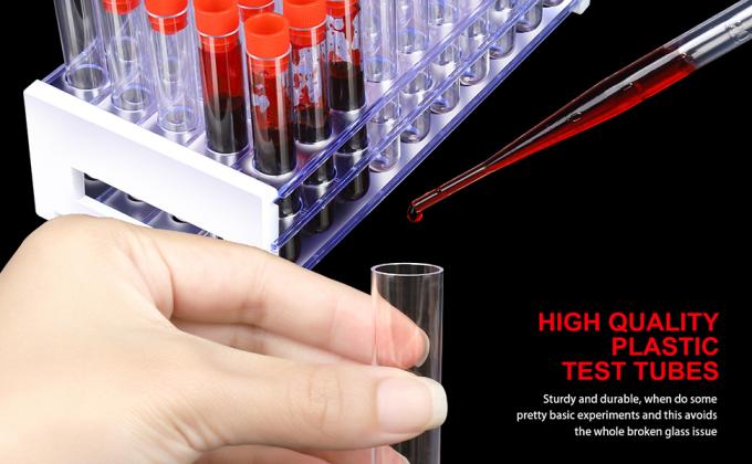 Duidelijke plastic proefbuizen met doppen en houder rek voor verpleegster feest decoraties Halloween feest gunsten 1