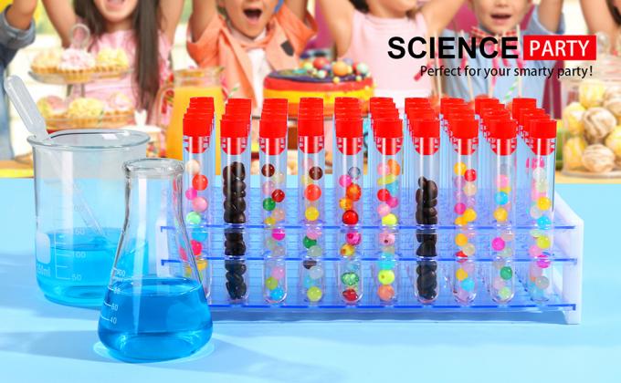 Duidelijke plastic proefbuizen met doppen en houder rek voor verpleegster feest decoraties Halloween feest gunsten 2