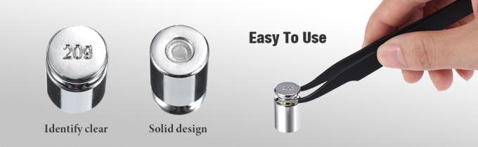 1g 2g 5g 10g 20g Gramset voor digitale weegschaal en 1 stuk kalibratie gewicht pincet, zilver 2