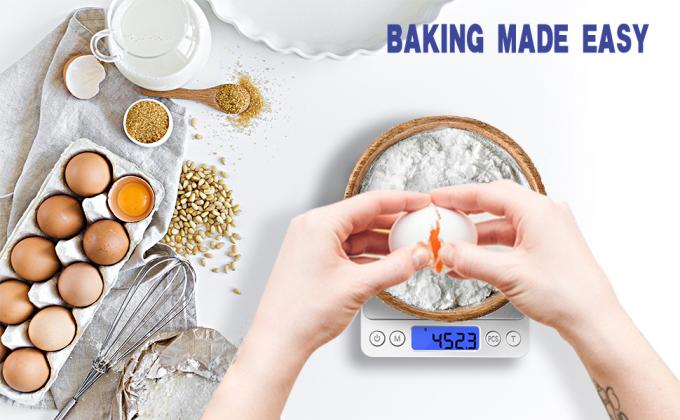 Digitale keukenschaal 3000g/0.1g, Pocket Food Scale 6 meetmodus, LCD, Tare, Digitale schaal Gram en ounces 3