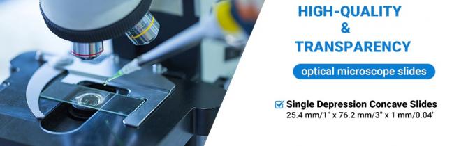 Microscoop glijbaan Concave, Single Concave 50pcs Glas glijbaan Met Depressie Voor natte monster, Lab Sample Observe 1