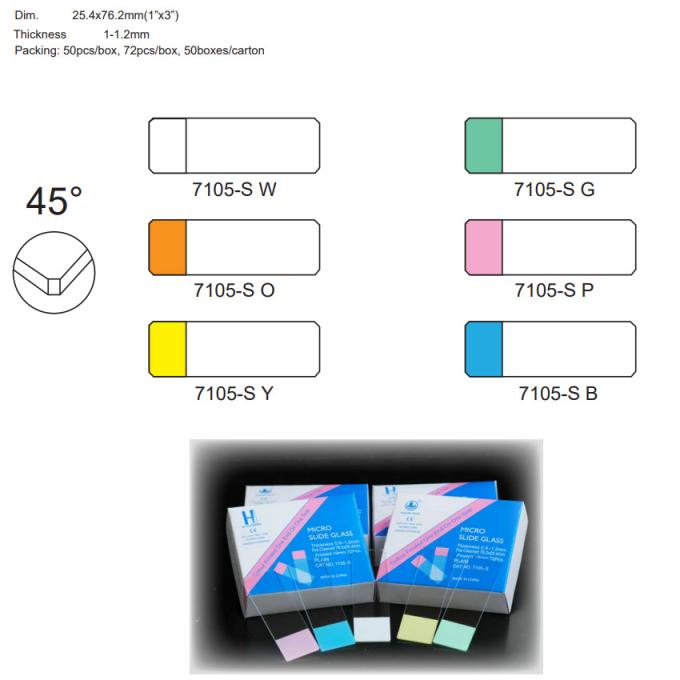 Blank microscoop glazen dia voor biologische experimenten Microscoop bevroren einddia bereid 7105 7109 3