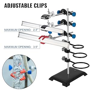 Metalen van laboratoriumkwaliteit Set - Steunstand Premium ijzermateriaal Laboratoriumsteunstand Laboratoriumclamp Flaskclamp 3