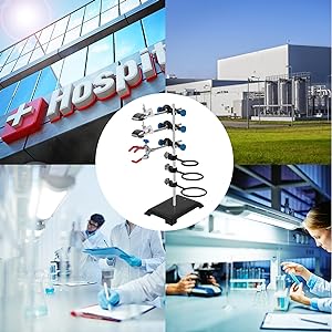 Metalen van laboratoriumkwaliteit Set - Steunstand Premium ijzermateriaal Laboratoriumsteunstand Laboratoriumclamp Flaskclamp 6