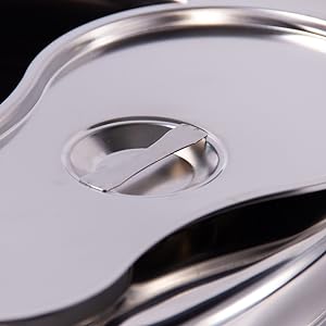 Stable bedpan Heavy Duty glad gemaakt voor bedgebonden patiënt, staal bedpan voor medische centra 2