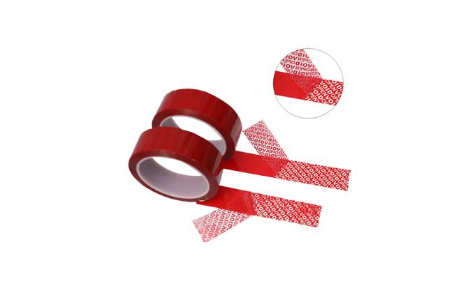 Serienummerd rood Tamper Proof Security Tape (48mm X 50m X 2mil, 100% totale overdracht, Ultra-dikke ¢ Void ¢ 0