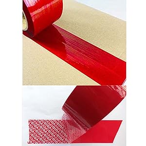 Serienummerd rood Tamper Proof Security Tape (48mm X 50m X 2mil, 100% totale overdracht, Ultra-dikke ¢ Void ¢ 3