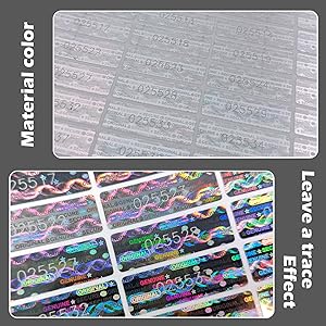 Authentieke hologram-etiketten/stickers Zilveren overdracht Tamper bewijs van veiligheid Garantie Nul zegels/stickers Hoge veiligheid 0