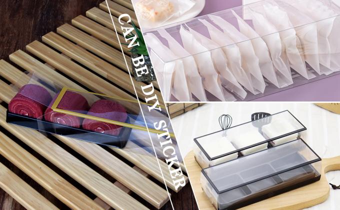 Duidelijke cadeaubokjes, snoepjes, cadeauboksen, rectangel, doorzichtige snoepjes, chocolade, koekjes, traktaties. 6