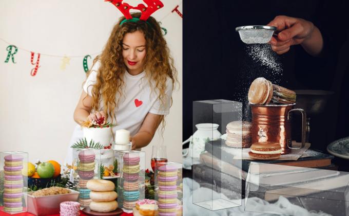 Duidelijke cadeaubokjes, snoepjes, cadeauboksen, rectangel, doorzichtige snoepjes, chocolade, koekjes, traktaties. 7