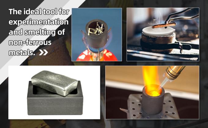 Grafiettorch smeltgiet kit, met inbegrip van 2 grafiet smeltstokken, grafiet gietvorm 5-in-1 grafiet 3