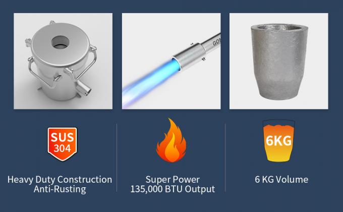 Smeltoond kit met twee smelttoetsen, smeltplaat, ingotvorm en handschoenen, thuis smeltoven voor het smelten van metaal 2