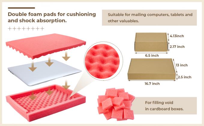 16.7 X 13 X 2.5 inch Laptop verzenddoos Beveiligde mailerdoos Kraft mailingdozen voor Laptop verpakking Verhuizen met oplader 6
