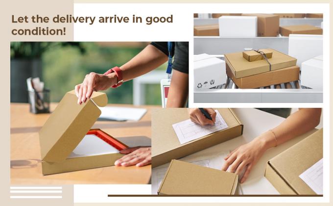 16.7 X 13 X 2.5 inch Laptop verzenddoos Beveiligde mailerdoos Kraft mailingdozen voor Laptop verpakking Verhuizen met oplader 7
