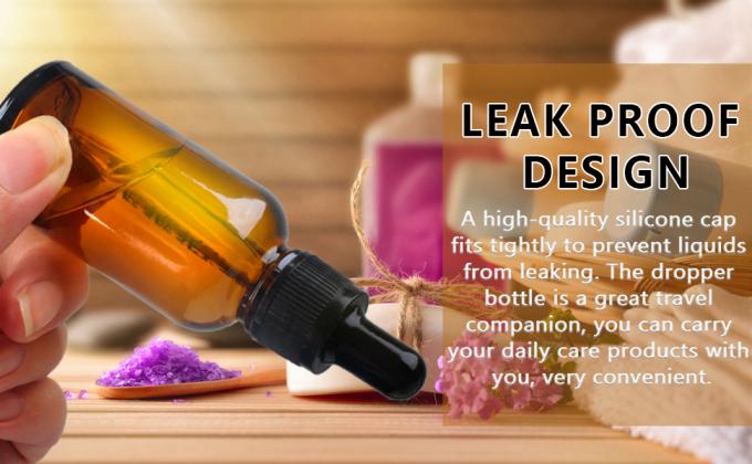 Druppelflessen 5pcs Amber Druppelfles met trechter en overdrachtspipetten, glazen tinktuurflessen met druppel 10ml 2