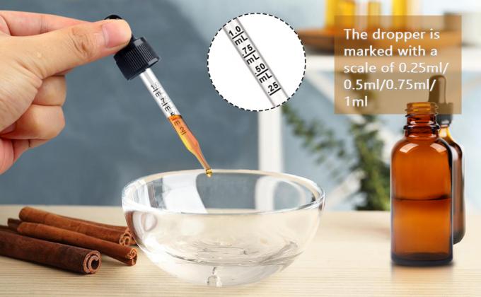 Druppelflessen 5pcs Amber Druppelfles met trechter en overdrachtspipetten, glazen tinktuurflessen met druppel 10ml 3
