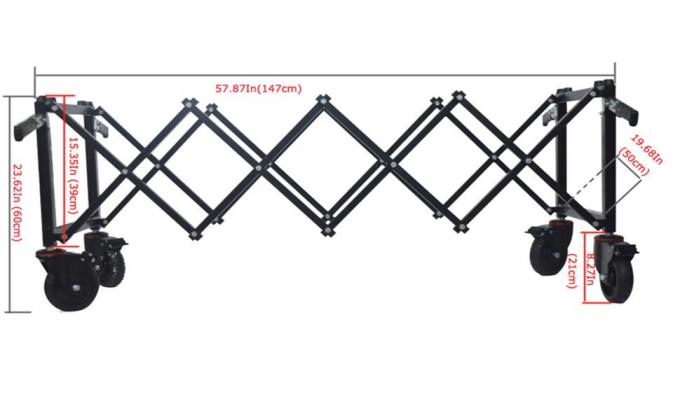 Carbon Steel Begrafenis Stretcher Truck Kerk Truck Kist Stand Trolley Kofferwagen Verstelbare lijkenhuisvoorraad Verstelbare kist 2
