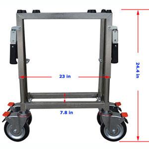 Carbon Steel Begrafenis Stretcher Truck Kerk Truck Kist Stand Trolley Kofferwagen Verstelbare lijkenhuisvoorraad Verstelbare kist 6