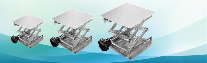 Draagtafel van roestvrij staal Handmatig bedieningsorgaan Laboratorium Gebruik Draagtafel Jack Desktop Lift Laboratorium schaar 0