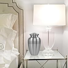 Urnen voor menselijke as Vrouwelijke & Mannelijke, Urnen voor as Volwasse Vrouwelijke, Begrafenis Urnen - Pewter, 4 Kleine souvenirs 3