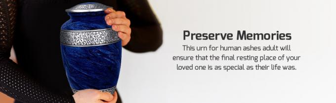 large size urn funeral human ashes memorial cremation aluminum adult honor handcrafted vase decor