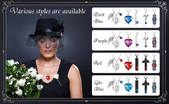 Urn Ketting Voor As Herinneringsstuk Verbranding Hart Kruis Kubische Sieraden Voor As Roestvrij staal Herdenkings medaillon As 10