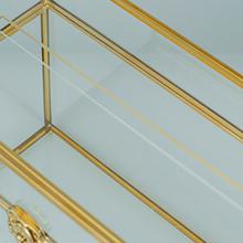 Glazen trouwkaartdoos met slot, heldere kaartdoos Goud Messing cadeaubestanddoos Perfect voor trouwfeesten 7