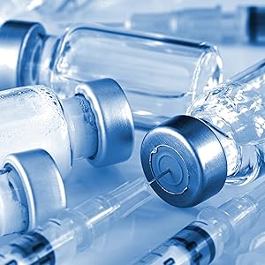 5 ml steriele glazen flacons, 10 verpakkingen Steriele lege flacon met zelfherstellende injectiepoort en flip top cap, steriele verpakking 3