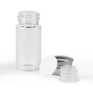 100 sets kleine glazen flessen met aluminium dop schroef bovendoorkap 5 milliliter kleine flesjes 1