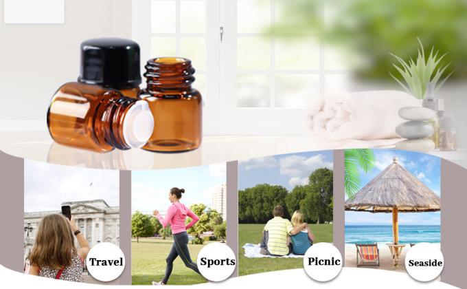 Glas etherische oli&euml;n Proefflessen met zwarte doppen voor etherische oli&euml;n, parfums en laboratoriumchemische stoffen 30 ml meetbeker 3