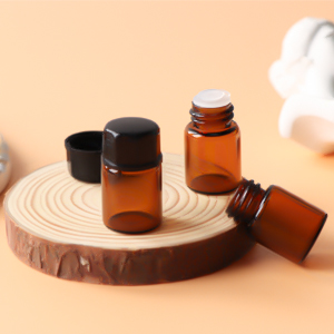 Glas etherische oli&euml;n Proefflessen met zwarte doppen voor etherische oli&euml;n, parfums en laboratoriumchemische stoffen 30 ml meetbeker 4