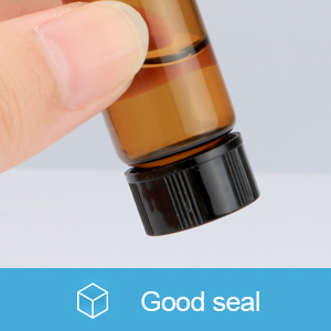 Olieflessen voor essentiële oliën, 36 stuks 2 ml (5/8 drams) Amber glasflessen Flessen, orifice reducers en zwarte doppen 2