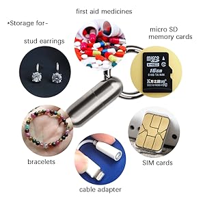 titanium small pill holder pill box pill case pill organizer small 