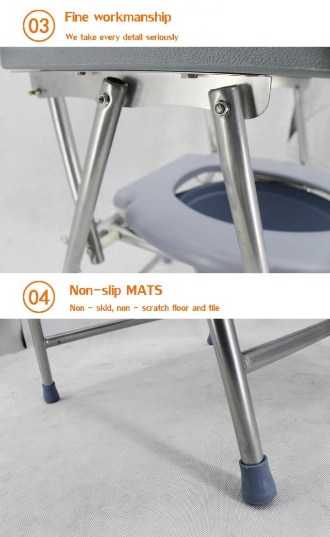 Opvouwbare lichte stoel met bovenste lading gemakkelijk te verwijderen kamerpot, stoel, draagbaar toilet 6