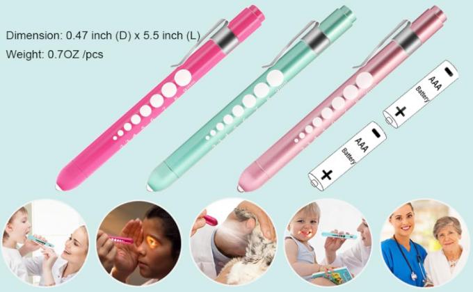 OEM Aluminium Alloy Nursing Pen Light Doctor Torch Customized Led Medical Penlight Met Pupil Gauge Voor Verpleegkundige 4