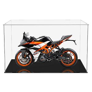 Duidelijke Acryl Display Case,Zelfmontage Display Box met Zwarte Acryl Base,Countertop Box Cube Organizer Stand Riser 3