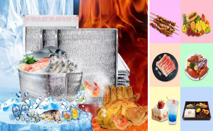 Herbruikbare isolatiezakken Thermische doosbekleding 13 X 8.5 X 12 Metallisatie doosbekleding voor lunchdoos Winkelwagen Insulati 5