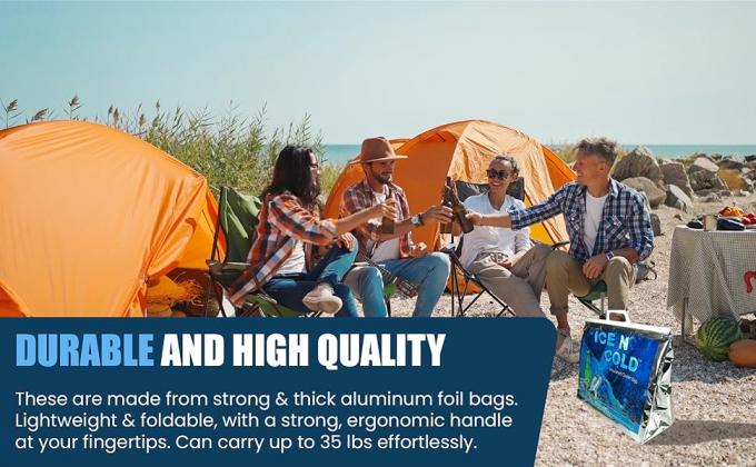 Recyclagezakken, geïsoleerde zakpakket, koeler zak wijn aangepast logo thermische wijn bier aangepaste grootte isolatie 6