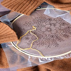 Wateroplosbaar stabilisator voor borduurwerk Toppenfilm (10 In X 50 Yd Roll), bagease 35um Clear Borduurwerk Stabilisatoren 4