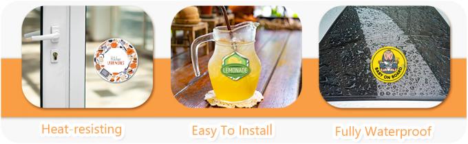 Gepersonaliseerde etiketten, aangepaste stickers afbeelding logo en tekst. 1