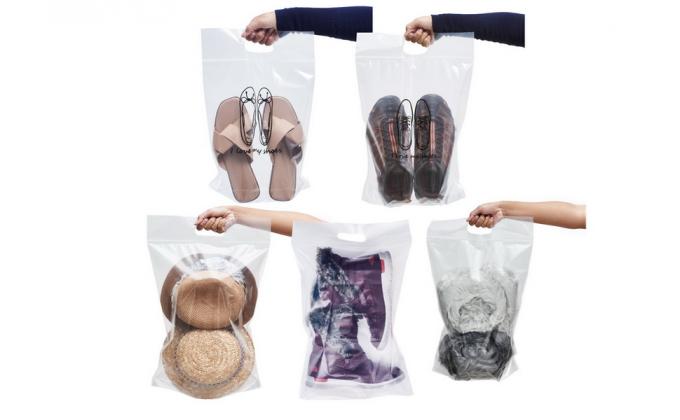 Slider Heavy Duty Clear gerecycled bags hervergrendelbare opslag schoenen, laarzen, kleding, linnen, boeken, speelgoed en anderen 0