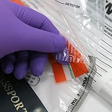 Politie bewijszakken, openbare veiligheid bewijszakken beveiligingszakken, plaats delict bewijscontainer, 6 "x 8", 100 pakket 3